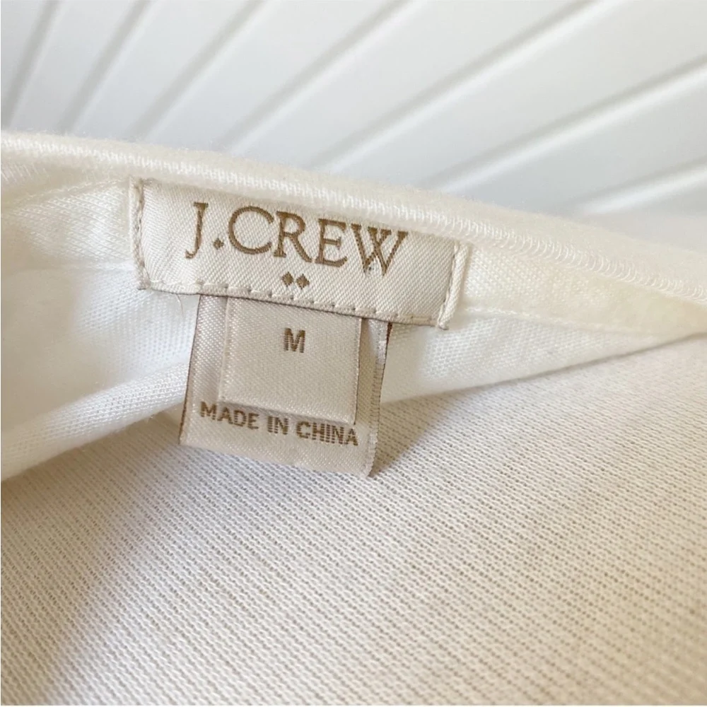 J. Crew White Cream Floral Lace Shirt Top Spring Summer Size Medium